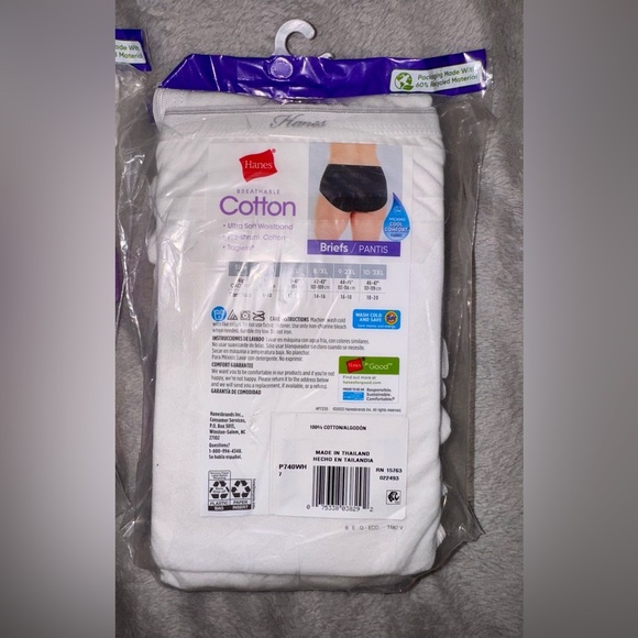 2 Pack Bundle - Hanes Women's Core Cotton Briefs
Underwear - Picture 5 of 5